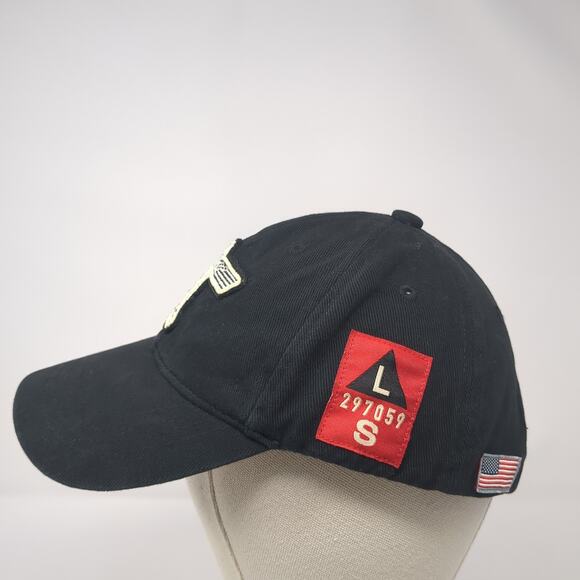 Boeing B17 Flying Fortress Strapback Baseball Cap Black OS Adjustable Red Canoe - Picture 3 of 9